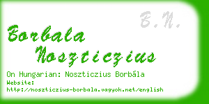 borbala noszticzius business card